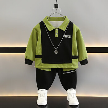 拉夏贝尔童装男童秋装套装韩版新款秋季儿童服装男孩衣服1岁宝宝两件