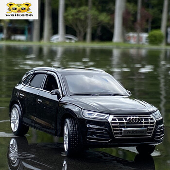 车模132仿真汽车模型避震转向6开声光男孩收藏摆件金属玩具车黑色奥迪