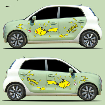 适用于欧拉黑猫车贴白猫1 2多啦梦动漫卡通车身贴纸电动汽车装饰贴 欧