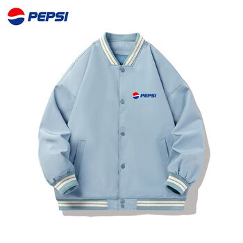 pepsi百事可乐潮牌情侣棒球服春秋款宽松运动印花休闲夹克衫港风男