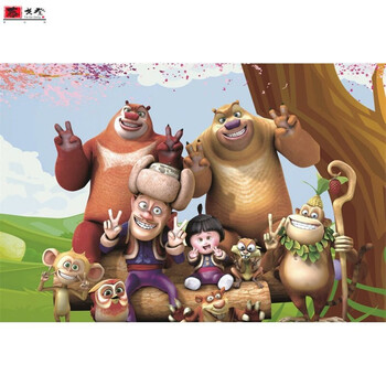 光头强拼图 熊大熊二拼图 熊出没熊大熊二儿童木质拼图1000片500片