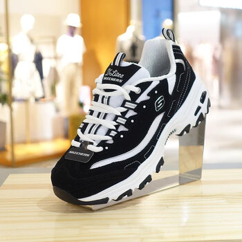 斯凯奇品牌秋冬经典黑白老爹鞋男女同款休闲时尚潮流耐磨防滑运动鞋