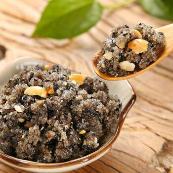 fghgf重庆手工黑芝麻花生馅料450袋小汤圆心子包子馅 青团烘焙料 黑米