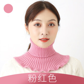 防晒围脖套秋冬季男女通用防风套头女针织颈椎假领套高领毛线围巾护颈