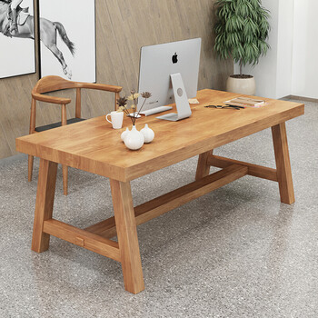 全实木电脑桌台式家用实木桌子书房书桌写字桌长条桌子单桌长12060宽