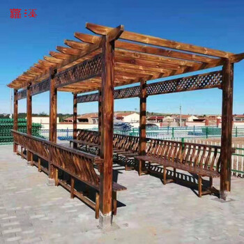 户外长廊亭子古建木质庭院别墅廊架水榭回廊文化小青瓦木长廊回廊亭