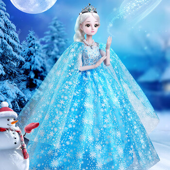 芭比(barbie)线下款60厘米换装洋娃娃玩具套装女孩玩偶爱莎艾莎公主