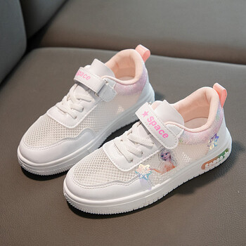 安踏anta女童板鞋2023新款夏款小女孩软底公主鞋儿童小白鞋透气网面