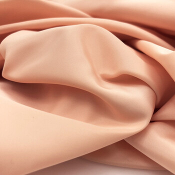 纯色羽绒服面料童装布料成人儿童棉衣棉裤布料冬季75d仿记忆布料 杏色