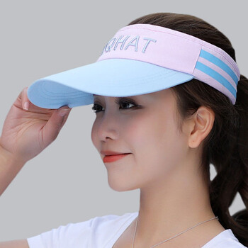 女士字母刺绣拼色大帽檐春夏天帽女小清新户外出游太阳帽夏季空顶凉帽