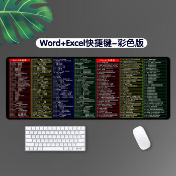 快捷鍵鼠標墊超大加厚p ppt excel辦公常用快捷鍵鼠標墊加厚鎖邊左一