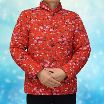 tvaj老太太穿的棉袄老奶奶棉服棉衣人冬装棉衣女宽松驼绒棉服奶奶外穿