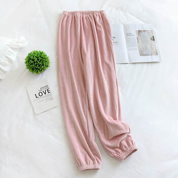 创京懿选睡裤女秋冬加绒加厚海岛绒睡裤男女秋冬珊瑚绒法兰绒薄款加绒