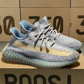 情侣男女莆田满天星男鞋子奢椰子鞋350卡其蓝三杆真爆版45运动鞋码