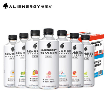 元气森林外星人电解质水0糖0卡运动健身饮料海盐荔枝500ml8瓶小雏菊