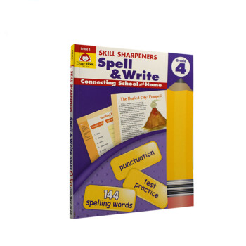 Evan Moor 技能铅笔刀 拼写练习册 四年级 Skill Sharpeners Spell & Write Grade 4