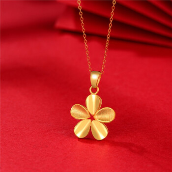 金一足金999吊坠花形黄金吊坠时尚花朵挂坠礼物女不含链单吊坠约28g