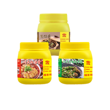 茗仟(mingqian) maggi美极酱料系列 800g*6罐 整箱川式青椒风味酱红汤