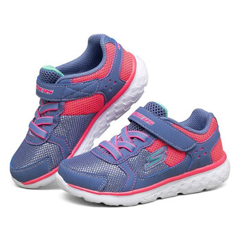 skechers斯凯奇童鞋新款时尚透气女童鞋魔术贴防滑运动鞋休闲鞋蓝色