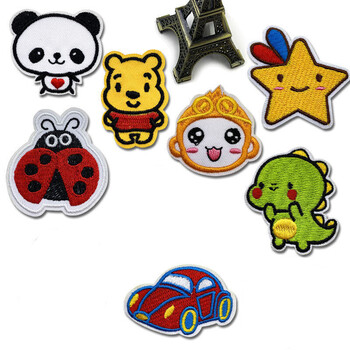补丁贴布贴时尚刺绣贴花熨烫画贴布裤子破洞修补洞衣贴动物卡通10个装