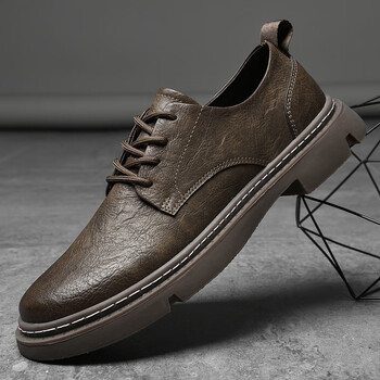 帝梦宝休闲皮鞋男士夏季新款韩版潮流英伦风工装鞋青年学生低帮透气男