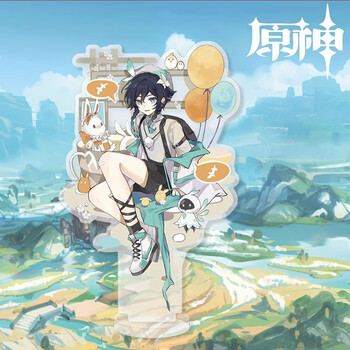 原神周边立牌枫原万叶魈流浪者散兵温迪鹿野院平藏游乐园桌面摆件温迪