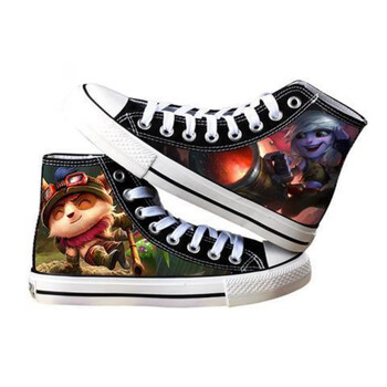 游戏周边英雄联盟lol瑞文亚索帆布鞋礼物ez提莫学生情侣休闲潮鞋1738