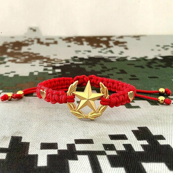 领花军恋编织绳手链编织红绳军恋礼物饰品送女友礼品爱心款海陆空红