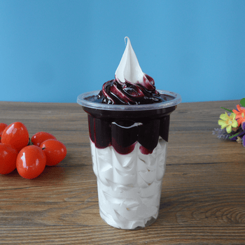 仿真脆皮冰淇淋模型定做仿真圣代模型仿真巨无霸冰淇淋模型eq 蓝莓味