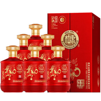 白水杜康52度 浓香型白酒整箱 杜康n50红色 500ml*6瓶【图片 价格