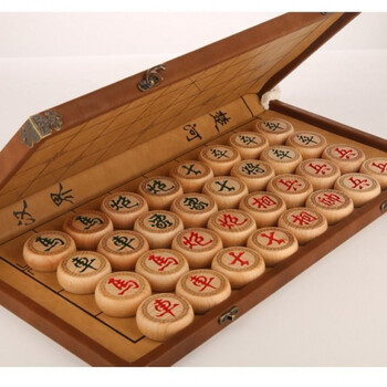 套装实木成人盒装家用儿童学生大号小号30榉木象棋折叠皮盒棋书默认