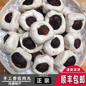 老才臣河源手打香信肉丸500g 客家特产火锅丸子 手打猪肉丸【】 香信