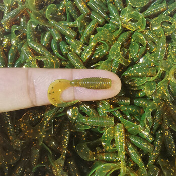 微物迷你卷尾蛆软路亚饵小根钓马口青稍罗飞鳜鱼翘嘴软饵卷尾魔绿3