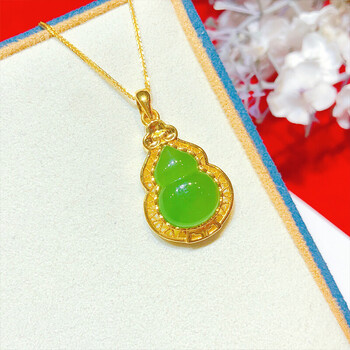 白玉金镶玉葫芦吊坠【图片 价格 品牌 报价】-京东