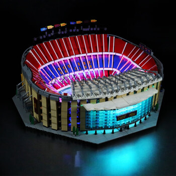 乐高lego足球场积木巨大型10284巴萨球迷男孩拼装玩灯光版巴塞罗那