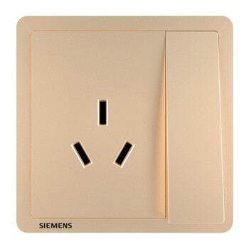 西门子(siemens)开关插座 16a三孔插座面板 空调适用 致典日曜金 16a