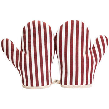 烘焙手套厨房手套加厚棉质耐高温煲汤烤箱微波炉手套两只装 红条纹【2