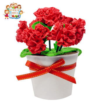 盆栽材料包游乐场手工坊亲子活动儿童彩泥超轻粘土diy幼儿园康乃馨