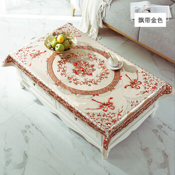 pvc茶几桌布防水防油防烫免洗茶几垫茶几巾防尘盖布餐桌布饭桌布飘带