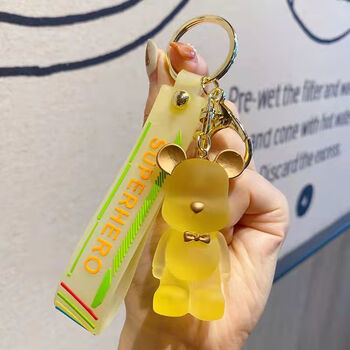 倩绣菲 暴力熊挂件钥匙扣女可爱创意礼品小熊汽车钥匙挂饰书包挂件