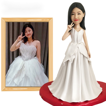 泥人真人定制 捏泥人软陶人偶粘土公仔泥塑diy玩偶蜡像结婚礼物 全身