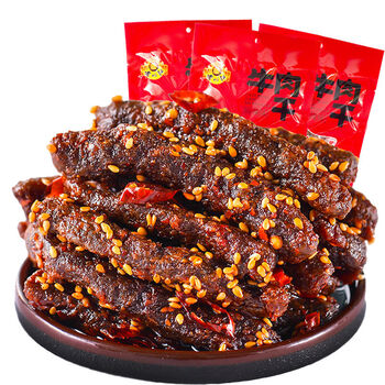 (满38减10)重庆老川江麻辣牛肉干155g*3袋独立包装休闲零食品手撕香辣
