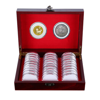 装古钱币的盒子纪念币收藏盒银元保护圆盒收纳收藏大头银元保护盒和字
