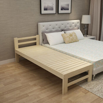 加宽床拼接床边实木床带护栏单人床小床松木定制床头款长180宽70高40