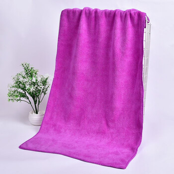 保洁专用抹布吸水不易掉毛加厚毛巾擦地擦玻璃布 紫色(30x70)10条中厚