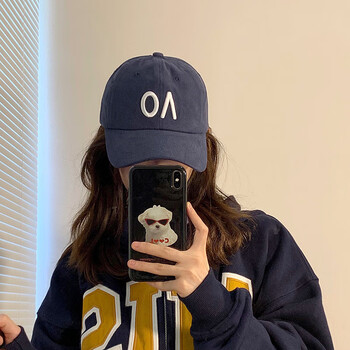 奇沛儿qipeier韩国新款小众字母磨毛棒球帽子女秋天显脸小遮阳鸭舌帽