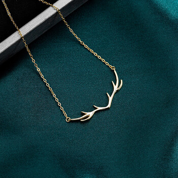 【官方旗舰】925银一鹿有你项链女小鹿角轻奢小众设计感锁骨链ins冷淡