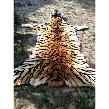 仿真老虎皮装饰挂件沙发垫地毯影视仿真虎皮标本假老虎皮装饰专拍定制