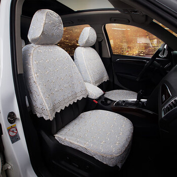 惠珍裕22新款奔驰glc260e级汽车坐垫座椅套加厚布艺棉布座套半截套米