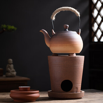手工炭炉煮茶炉潮汕红泥炭炉风炉仔煮茶器陶瓷烧水壶养生陶壶复古功夫